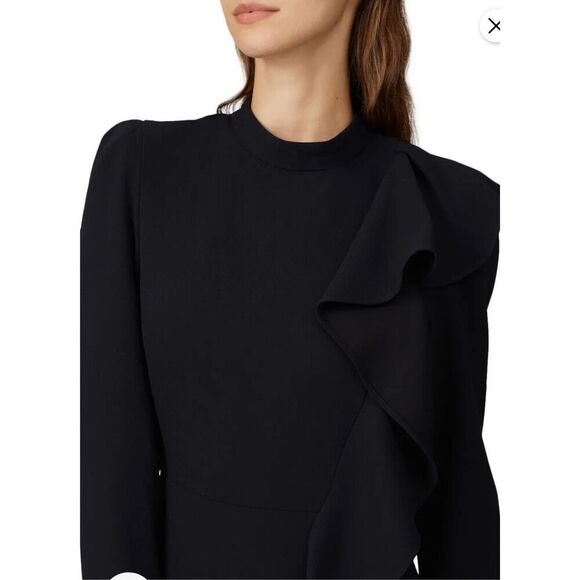 IRO Deteo 3D Ruffle Sheath Dress EU 42 / Black - Picture 3 of 9